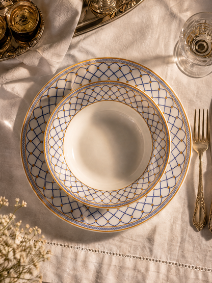 Set Veselă Din Opal 18 Piese, Model Classic, 6 Farfurii Întinse 19cm, 6 Adânci 23cm, 6 Întinse 27cm, Alb