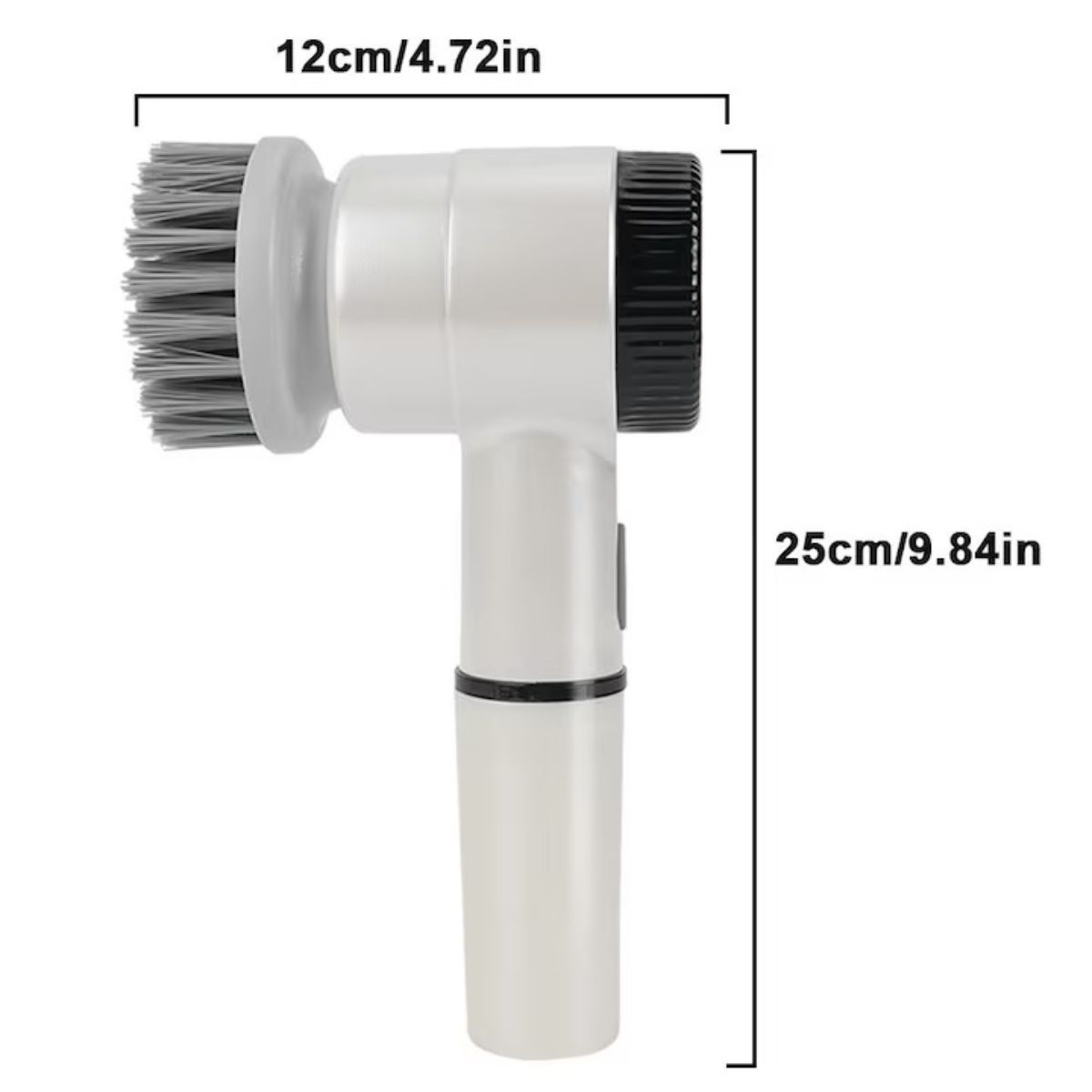 Perie de Curățare Electrică Multifuncțională Casena 5 în 1 – Fără Fir, Display Digital, 3 Viteze, IPX7, Alb